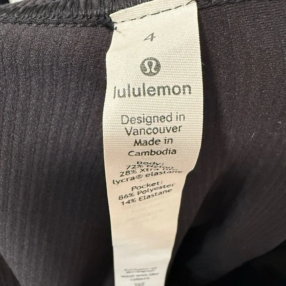Lululemon Ribbed Wide Leg Pull On Pants Black Size 4 Stretch Athleisure